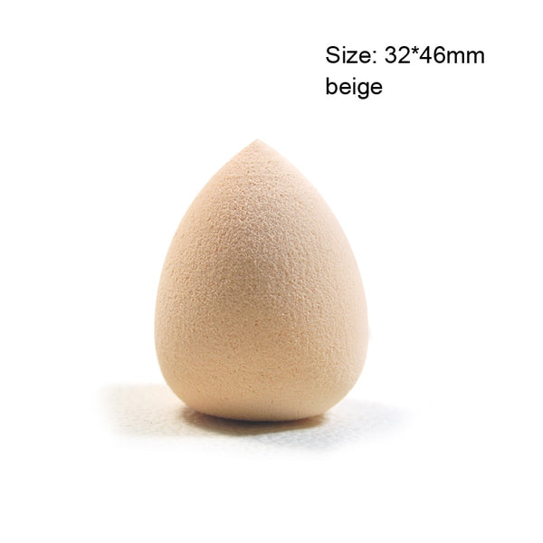 small beige - Pooypoot Soft Water Drop Shape Makeup Cosmetic Puff Powder Smooth Beauty Foundation Sponge Clean Makeup Tool Accessory