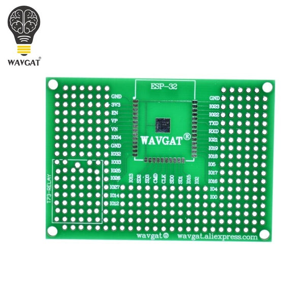[variant_title] - WAVGAT 5x7CM Double Side Prototype PCB Board Breadboard Protoshield For Arduino Relay ESP8266 WIFI ESP-12F ESP-12E ESP32 ESP32S