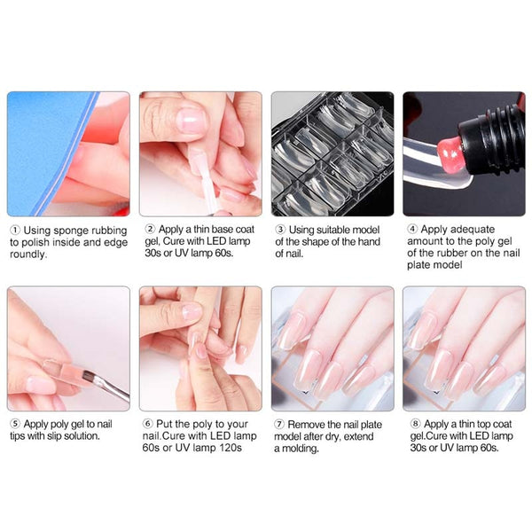 [variant_title] - 30ml Crystal Extend UV Nail Gel Extension Builder Led polyGel Nail Art Gel Lacquer Jelly Acrylic Builder UV Nail Poly Gel