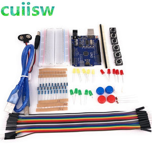 [variant_title] - starter kit 13 in 1 kit new Starter Kit  mini Breadboard LED jumper wire button for arduino Compatile with UNO R3