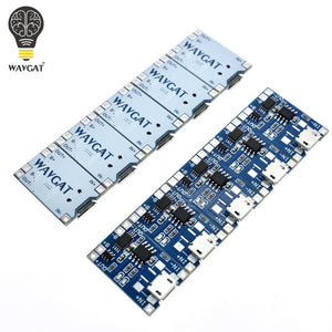 Default Title - 5 pcs Micro USB 5V 1A 18650 TP4056 Lithium Battery Charger Module Charging Board With Protection Dual Functions 1A Li-ion