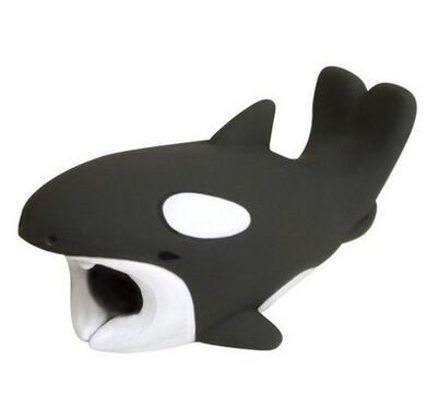 Orca - 1pcs kawaii Cable Bite Animal iphone Protector Shaped Winder Dog Bite Phone Accessory Prank Toy Funny