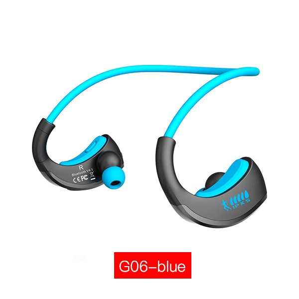 Blue - Dacom ARMOR Waterproof Sport Wireless Headphones Earphone Bluetooth Earphone Stereo Audio Headset with Handsfree Mic for Running