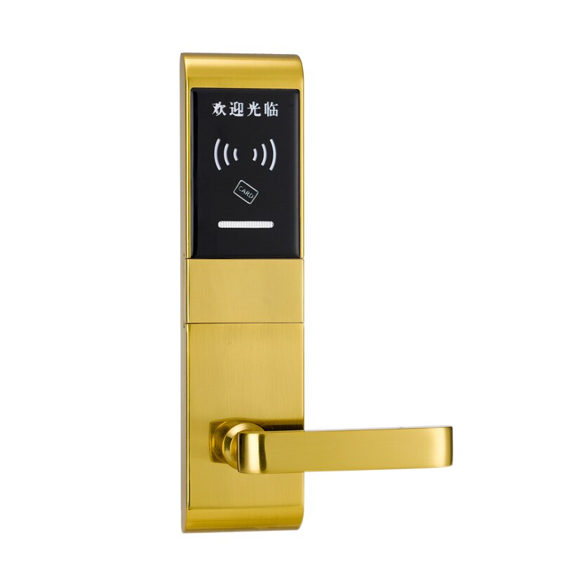 Gold / Right inside - Smart T57 key card door lock for hotels