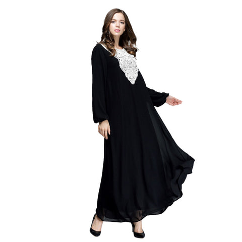 [variant_title] - 2019 Abaya Dubai Muslim Dress Women Fashion Women Long Maxi Dress Dubai Double Layer Loose Gown Islam Abaya Muslim Clothing new