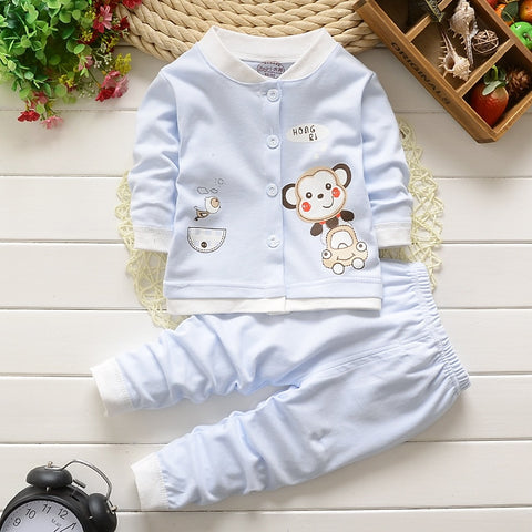 [variant_title] - Autumn Winter Clothes Suit for Baby Girls Boys Kids Pajamas underwear sleepwear Cartoon Fall Children Cardigan Clothing Sets 3T