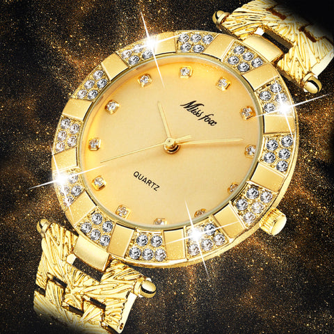 [variant_title] - MISSFOX Women Watches Luxury Brand Fashion Casual Ladies Watch Women Quartz Diamond Geneva Lady Bracelet Wrist Watches For Women
