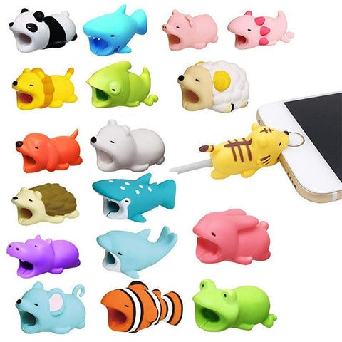 [variant_title] - 1 pcs Animal Cable bites Protector for Iphone protege cable buddies cartoon Cable bites kabel diertjes Phone holder Accessory