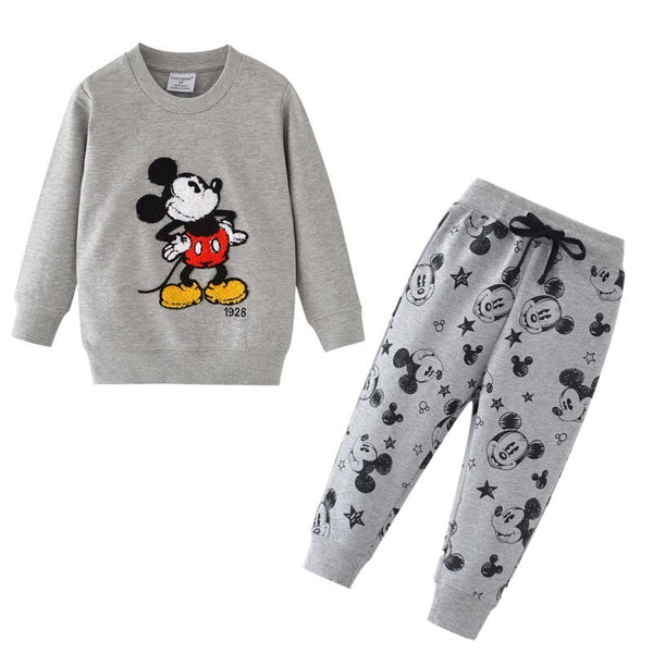 [variant_title] - Baby Boys Cartoon Clothing Sets Children Winter Clothes Cute Mickey Mouse Printed Warm Sweatsets for Baby Boy Girls Kids Clothes