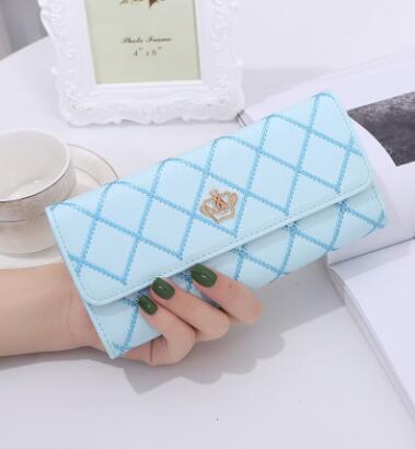 as picture-175 - Womens Wallets and Purses Plaid PU Leather Long Wallet Hasp Phone Bag Money Coin Pocket Card Holder Female Wallets Purse