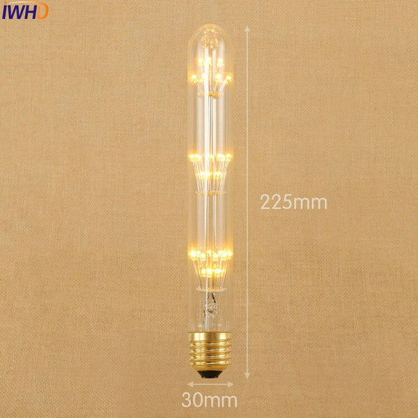 1-94 - IWHD Star E27 220V 3W LED Bombillas Vintage Bulb Light Lampada Edison Retro Lamp Decorative St64 G95 G80 St58 T10 T185 T30