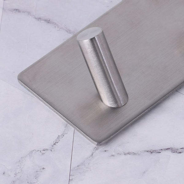 [variant_title] - Stainless Steel Self-adhesive Wall Hook Door Back Hooks Clothes Hanger For Bathroom Kitchen qiang