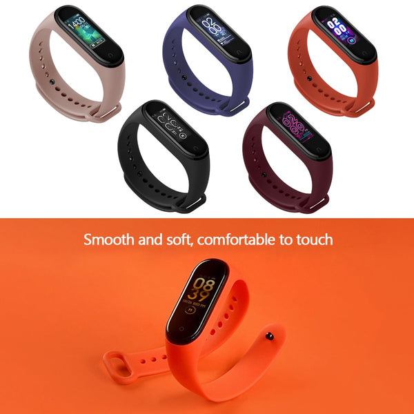 [variant_title] - Original Xiaomi Mi Band 4 Strap Silicone Wristband Bracelet Xiaomi Band 4 3 Mi band4 Miband4 Pink Wrist Straps Xiomi Mi Band 4