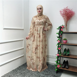 [variant_title] - Luxury Muslim Lace Embroidery Bronzing Abaya Full Dresses Cardigan KimonoLong Robe Gowns Jubah Middle East Eid Ramadan Islamic