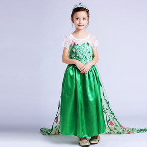 [variant_title] - Disney Frozen dress Shinny Bling Girls Clothes Costume for Kids Cosplay Party Princess elsa infants dresses Halloween snow queen