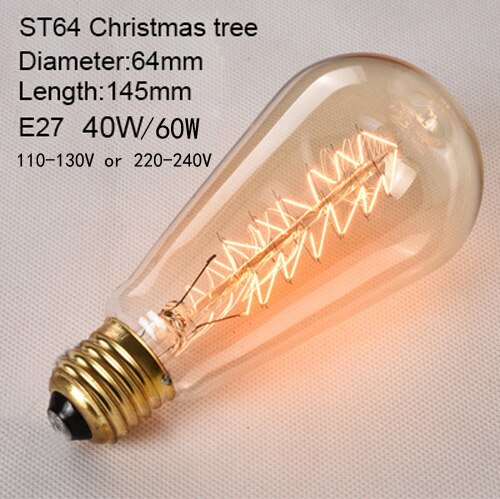 Christmas Tree / 110 to 130V 40W - Edison Incandescent Light Bulbs E27 Lamp Holder 110V/240V 2300K Vintage Decoration Warm Lights 40W-60W
