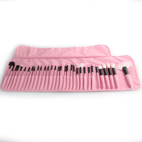 Pink Brush - VANDER LIFE 32Pcs Makeup Brush Sets Professional Cosmetics Brushes Set Kit + Pouch Bag Case Woman Make Up Tools Pincel Maquiagem
