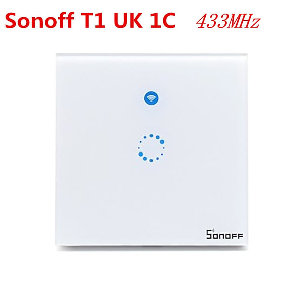Sonoff T1 UK 1C - Sonoff T1 Smart Switch 1-3Gang EU UK WiFi & RF 86 Type Smart Wall Touch Light Switch Smart Home Automation Module Remote Control