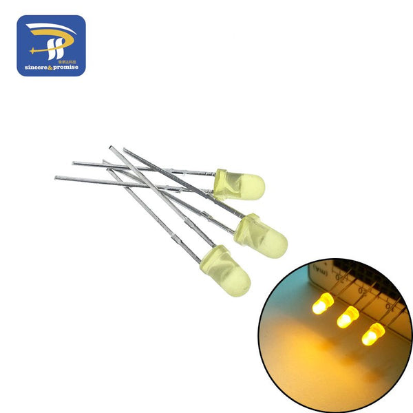 [variant_title] - 5Colors*20PCS=100PCS / 1Color=100pcs F3 3mm LED Diode Light Assorted Kit Green Blue White Yellow Red COMPONENT DIY kit