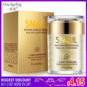 Default Title - OneSping Snail Cream Anti Wrinkle and Nourishing Acne Treatment Faical Skin Care Moisturizer Repair Face Cream