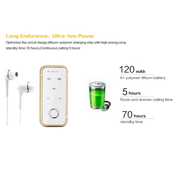 [variant_title] - DAONO i6s Bluetooth Earphone Wireless Handsfree Earbuds Headset with Microphone Calls Voice Remind Wear Clip Driver