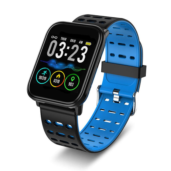 Blue - 2019 BANGWEI Smart Sport Men Watch IP67 Waterproof Fitness Bluetooth Watches Pedometer Tracker Heart Rate Monitoring Smart Watch