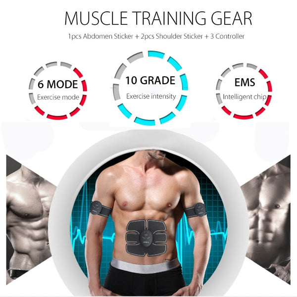 [variant_title] - EMS Wireless Muscle Stimulator Trainer Smart Fitness Abdominal Training Electric Weight Loss Stickers Body Slimming Belt Unisex