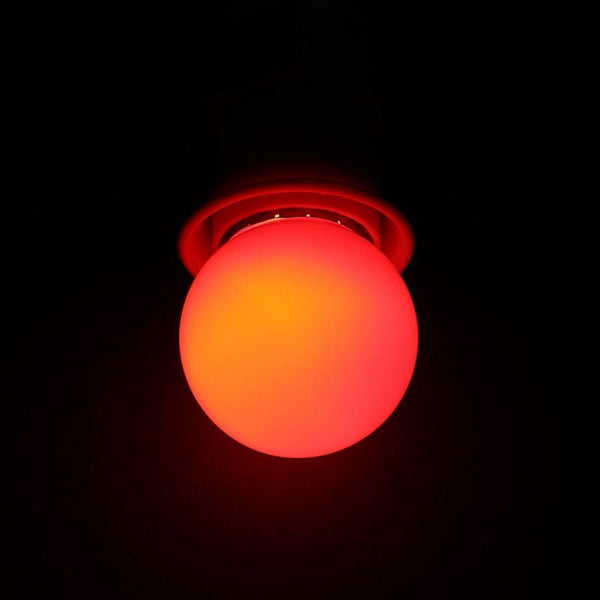 Red - 3W E27 LED Light Bulb Round Shaped Colorful Globe Light Bulb Home Bar Party Festival Decorative Lamp Lighting