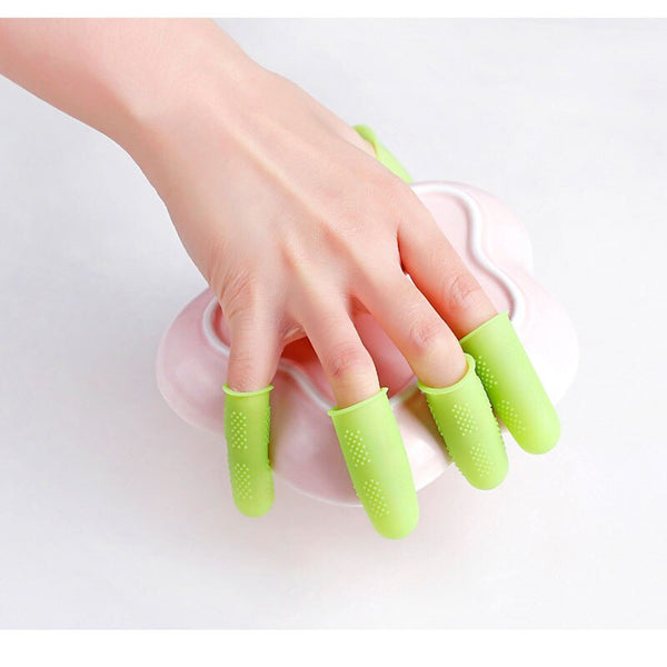 [variant_title] - 3p/5pcs set Silicone Finger Protector Sleeve Cover Anti-cut Heat Resistant Anti-slip Fingers Cover For Cooking Kitchen Tools