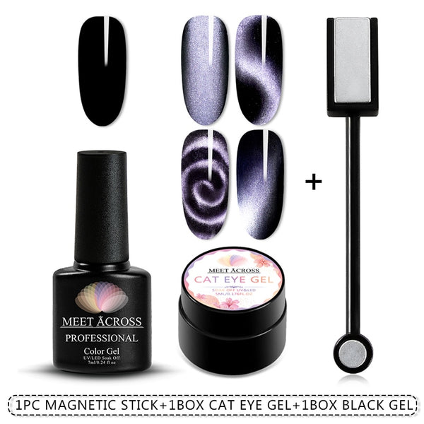 ZH01142 - Magnetic 5D Cat Eye UV Gel Nail Polish Magnet Laser Nail Art Varnish Starry Sky Jade Effect Soak Off UV Gel Nail Art Lacquer