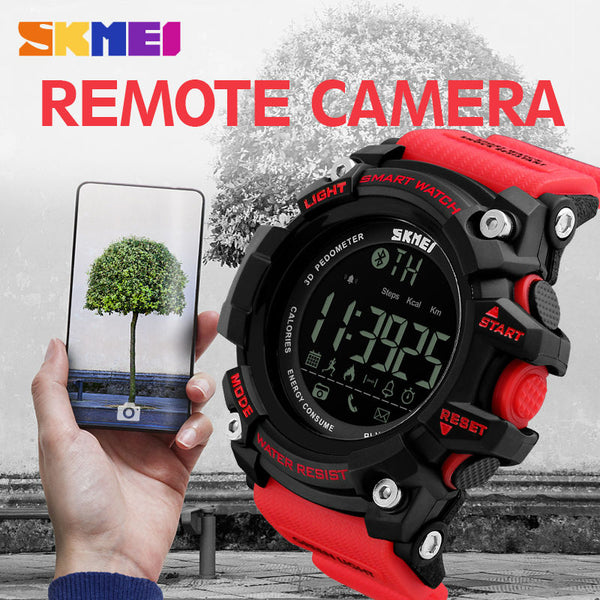 [variant_title] - SKMEI Outdoor Sport Smart Watch Men Bluetooth Multifunction Fitness Watches 5Bar Waterproof Digital Watch reloj hombre 1227/1384