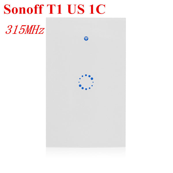 Sonoff T1 US 1C - Sonoff T1 Smart Switch 1-3Gang EU UK WiFi & RF 86 Type Smart Wall Touch Light Switch Smart Home Automation Module Remote Control