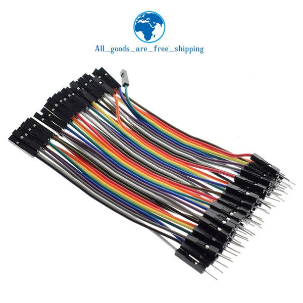 10CM male to female - TZT Dupont Line 10cm/20CM/30CM Male to Male+Female to Male + Female to Female Jumper Wire Dupont Cable for arduino DIY KIT