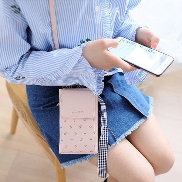 Pink2 - JI HAO Summer Style Women Phone Shoulder Bag  PU Leather Money Wallet  Mini Chain Mobile Phone Bags Crossbody Messenger Bag