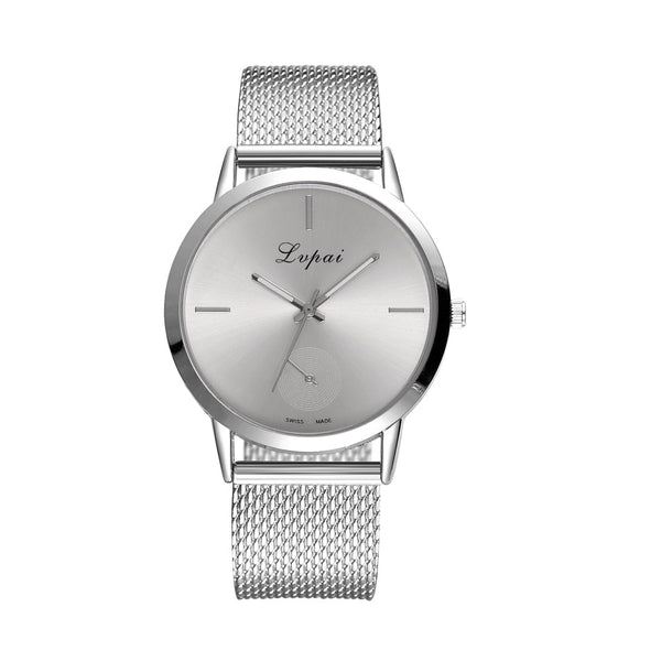 Silver - Lvpai Women's Casual  very charming for all occasions  Quartz Silicone strap Band Watch Analog Wrist Watch Women Clock reloj