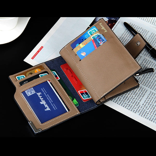 [variant_title] - Baellerry brand Wallet men leather men wallets purse short male clutch leather wallet mens money bag quality guarantee