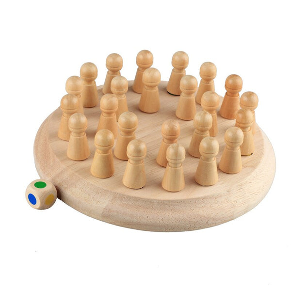 [variant_title] - Kids Wooden Memory Match Stick Chess Game Fun Block Board Game Educational Color Cognitive Ability Toy For Children