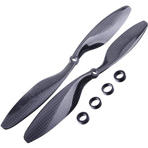 Default Title - 10x4.5 3K Carbon Fiber Propeller CW CCW 1045 1045R CF Props  For RC Quadcopter Hexacopter Multi Rotor UFO Drone Accessory F05301