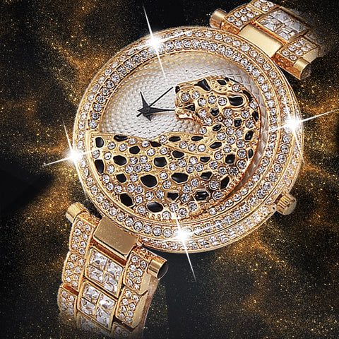 [variant_title] - Miss Fox Women Quartz Watch Fashion Bling Casual Ladies Watch Female Quartz Gold Watch Crystal Diamond Leopard For Women Clock