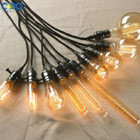 [variant_title] - Edison Incandescent Light Bulbs E27 Lamp Holder 110V/240V 2300K Vintage Decoration Warm Lights 40W-60W