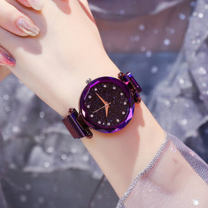 [variant_title] - Luxury Women Watches Ladies Magnetic Starry Sky Clock Fashion Diamond Female Quartz Wristwatches relogio feminino zegarek damski