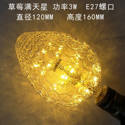 1-365458 - IWHD Star E27 220V 3W LED Bombillas Vintage Bulb Light Lampada Edison Retro Lamp Decorative St64 G95 G80 St58 T10 T185 T30