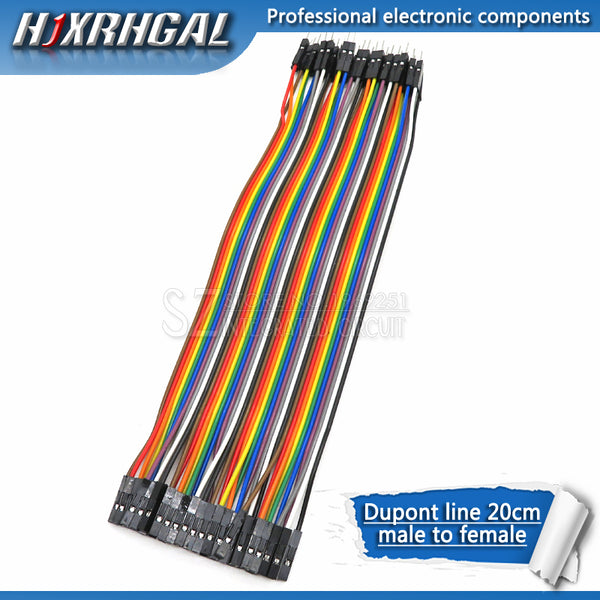 M-F(20CM) - Dupont line 120pcs 20cm male to male + male to female and female to female jumper wire Dupont cable for Arduino diy kit hjxrhgal