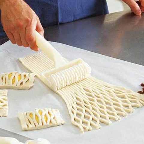 Default Title - Urijk Plastic Baking Tool Cookie Pie Pizza Pastry Lattice Roller Pies Cutter Craft Bakeware Tools Kitchen Gadgets Baking Tools
