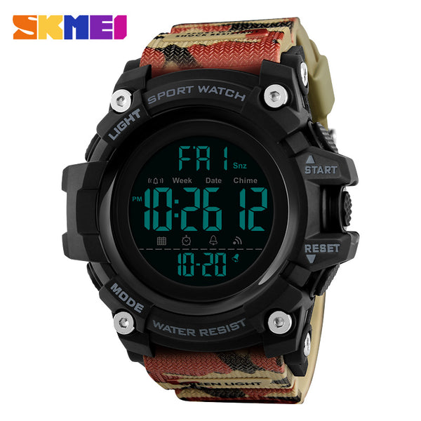 Camouflage Watch - SKMEI Outdoor Sport Smart Watch Men Bluetooth Multifunction Fitness Watches 5Bar Waterproof Digital Watch reloj hombre 1227/1384