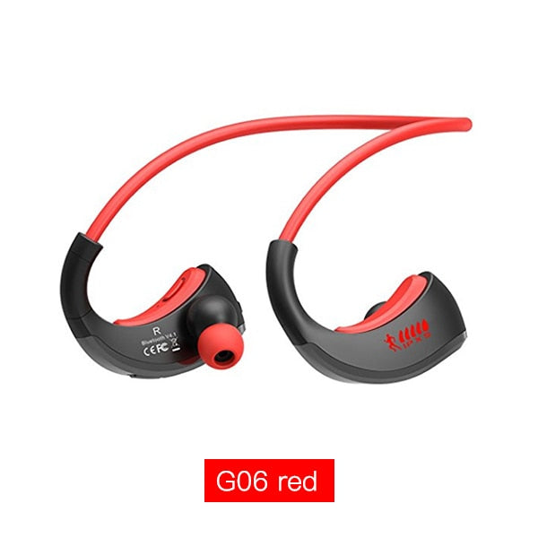 Red - Dacom ARMOR Waterproof Sport Wireless Headphones Earphone Bluetooth Earphone Stereo Audio Headset with Handsfree Mic for Running