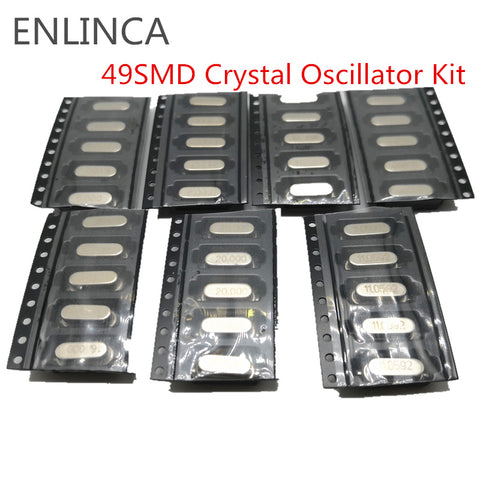 Default Title - 7Values 35Pieces 49S-SMD SMD Crystals kit 6Mhz 8Mhz 10Mhz 12Mhz 16Mhz 20Mhz 11.0592Mhz Mhz 49SMD Crystal Oscillator Kit