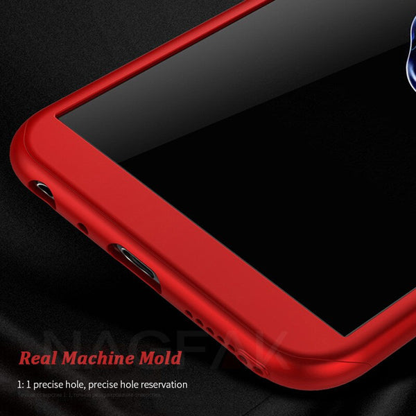 [variant_title] - Luxury 360 Full Cover Phone Case on the For Huawei Honor 9 9 Lite 8X Max 7A 7C Pro Tempered glass Protective Cover 7A 9Lite Case