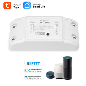 Default Title - Tuya Wifi Smart Switch Timer Wireless Remote Switch APP 10A/2200W Universal Smart Home Automation Module For Alexa Google Home