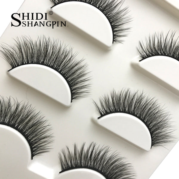 [variant_title] - New 3 pairs natural false eyelashes fake lashes long makeup 3d mink lashes extension eyelash mink eyelashes for beauty #X11